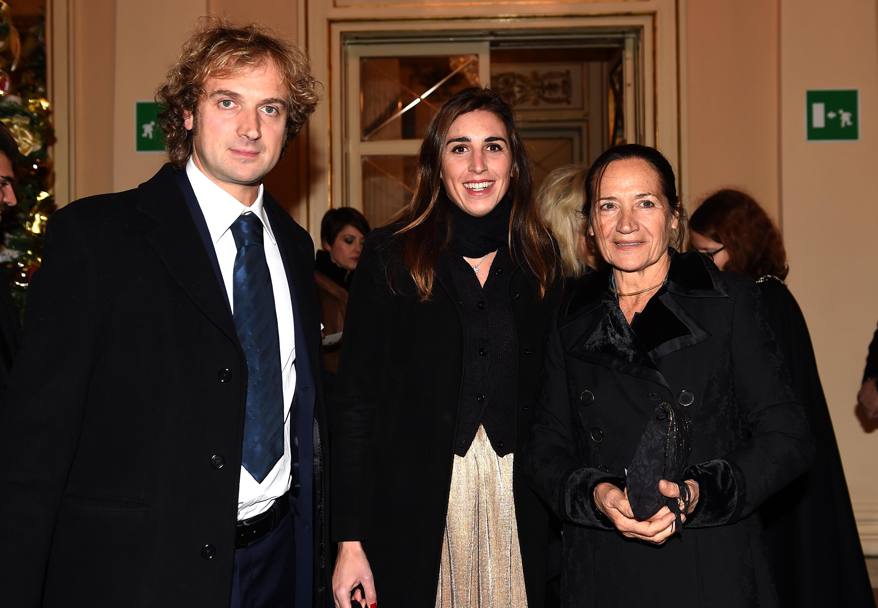 Gianfelice Facchietti con la compagna e la madre presenti alla Scala. Bozzani